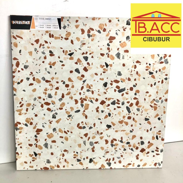 Trazzo Sunkist Habitat Keramik 50x50 Matt Motif Terazzo Trazzo Sunkist  Klasik Vintage Antik Anti Sl