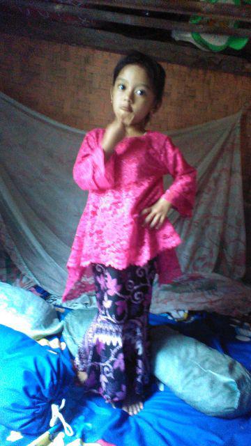 Setelan Atasan Kebaya Modern Anak Angelia02 Dan Rok Duyung Batik Anak, Tannisa Collection