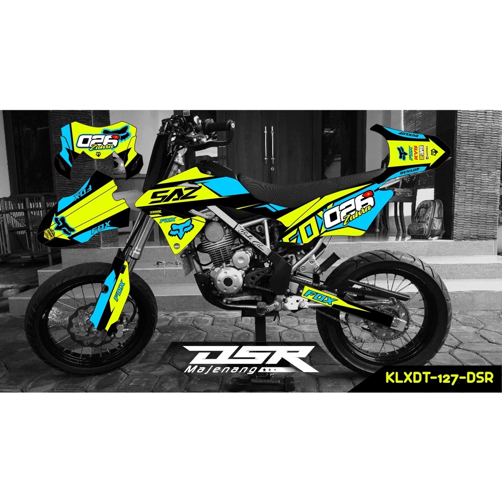 DECAL STICKER MOTOR KLX D-TRACKER/ TIPE DESAIN NO 127
