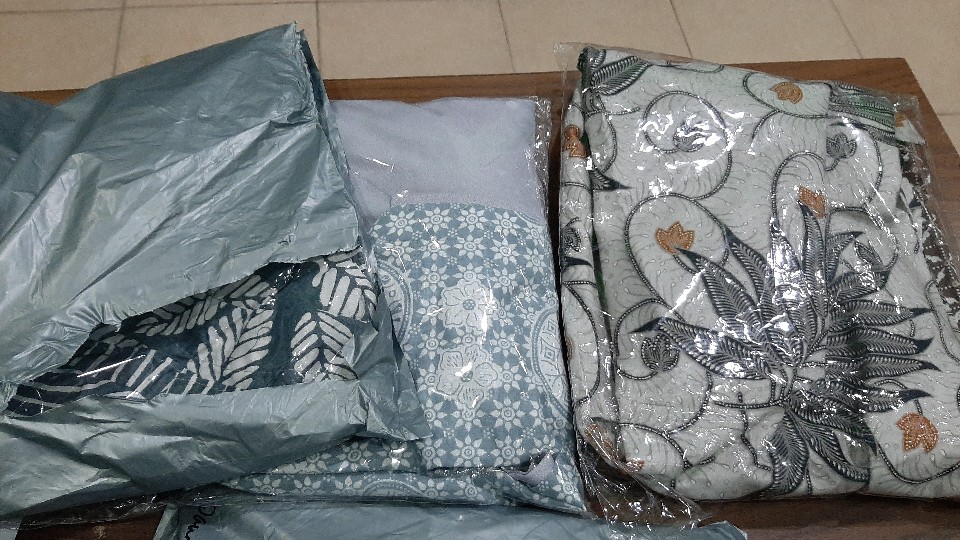 M-l-xl-xxl Batik Tunik Wanita Asj Sa Hrb026 Kenongo Pekalongan Sogan Tulis