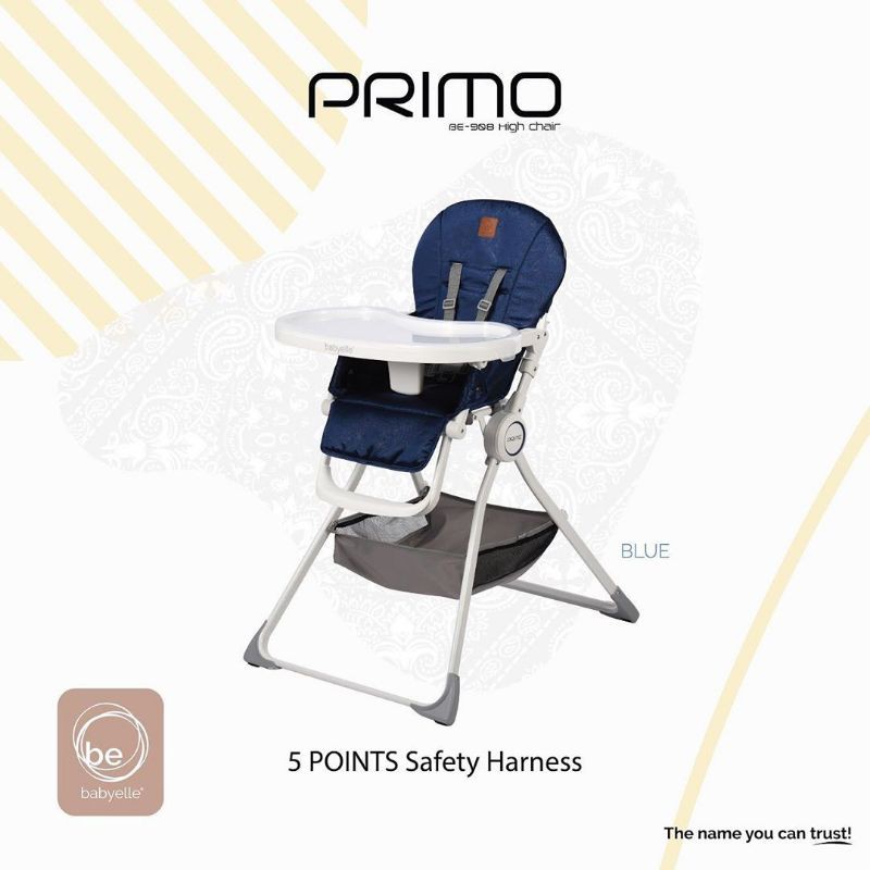Kursi Makan Bayi BabyElle Primo BE 908 High Chair Baby Elle