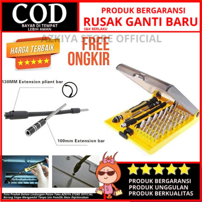 Jual SET 45 OBENG REPARASI TOOL BOX ALAT SERVICE PEMBUKA MUR BAUT ...