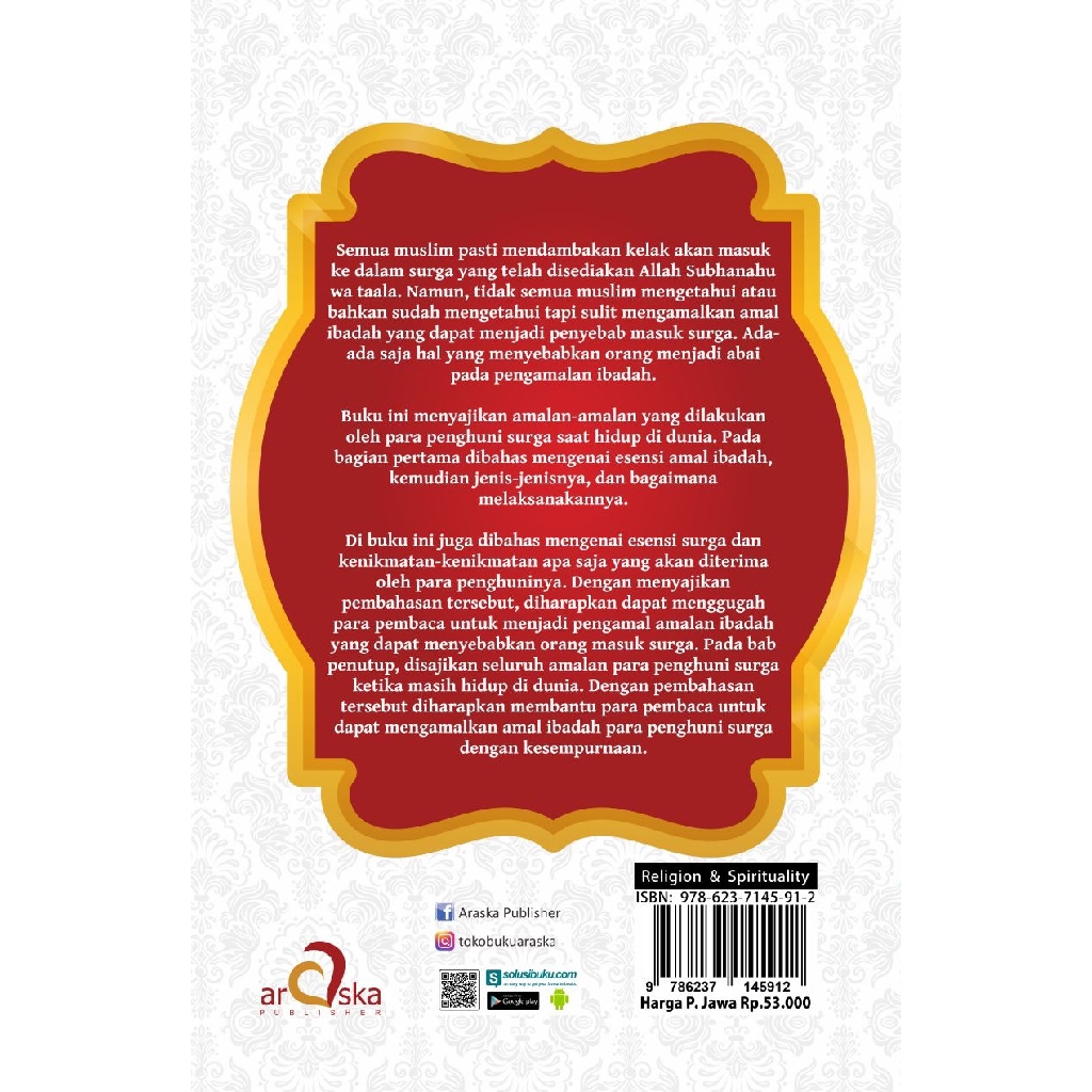 Buku Agama Beginilah Amalan Penghuni Surga Saat Di Dunia Araska Publisher Shopee Indonesia