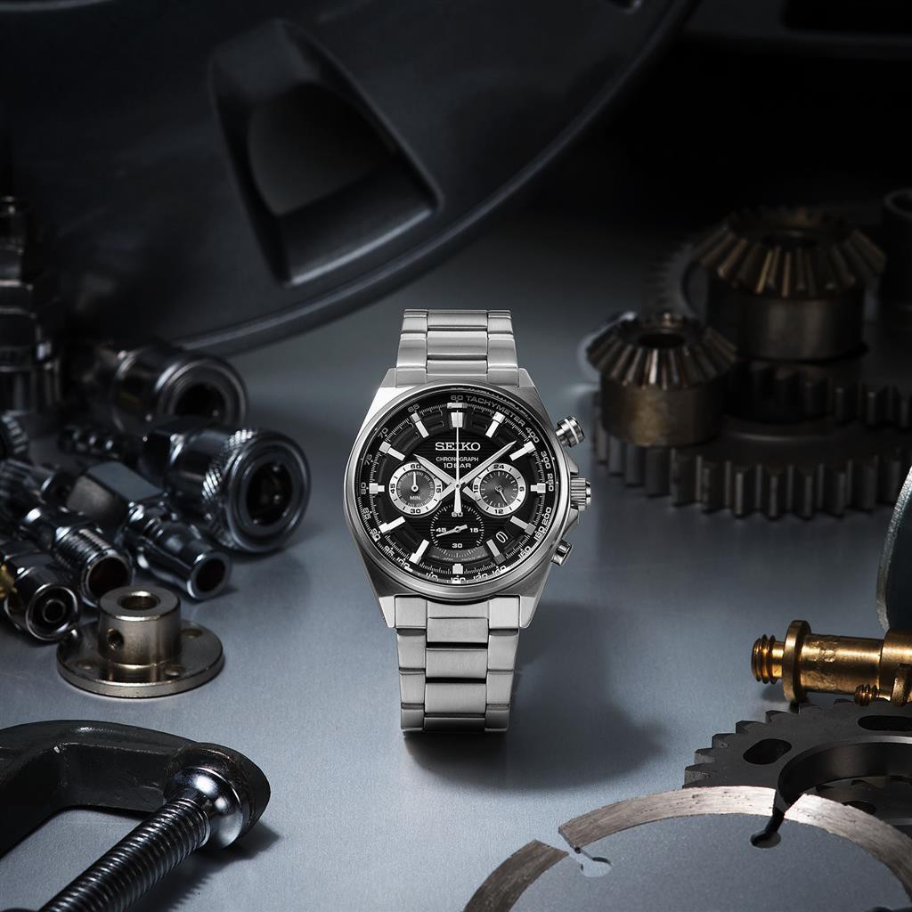 Seiko Quartz SSB397P1 Chronograph Black Dial - Jam Tangan Pria SSB397