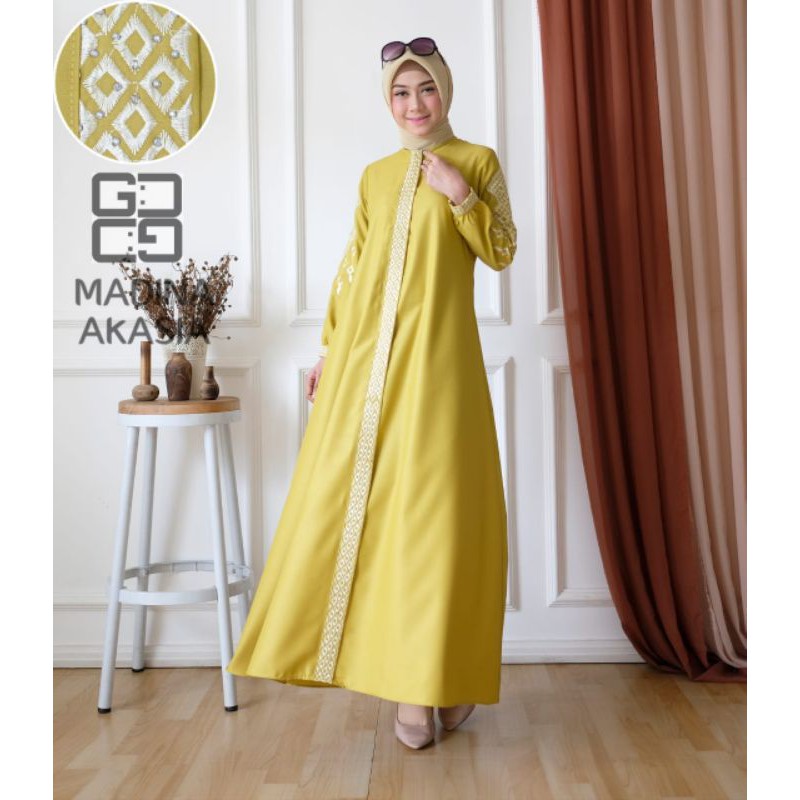 Home Dress Gamis Daily Abaya Bordir Elegant Katun Tuyobo