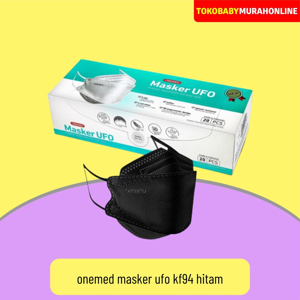 ONEMED MASKER MEDIS KF94 UFO 4PLY HITAM