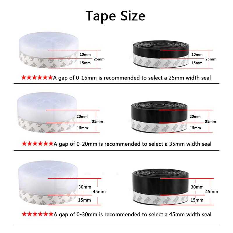 COD Lakban Rubber Flex Door Seal Strip Bottom Seal 5M Door Seal Strip Penutup Celah Lubang Bawah Pintu Bottom Seal Door Strip Tape Anti Debu Kecoak