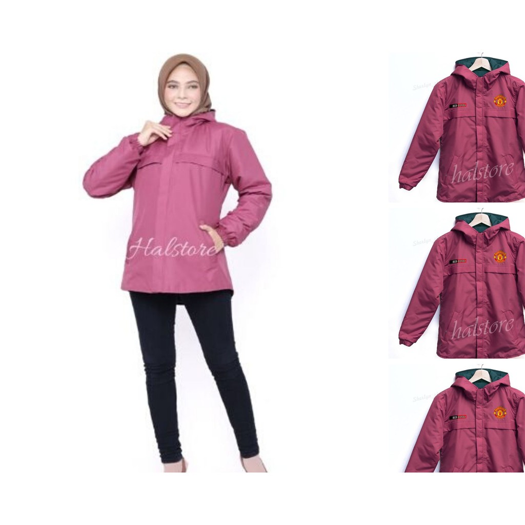 Jaket Cewek Terbaru Waterproof/Jaket elegan buat cewek warna pink muu