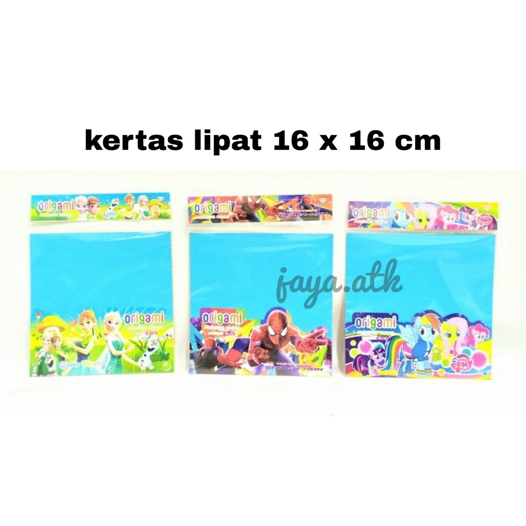 KERTAS LIPAT ORIGAMI 16 X 16 CM WARNA WARNI 2 SISI ISI 20 LEMBAR KERTAS ORIGAMI 16X16 CM