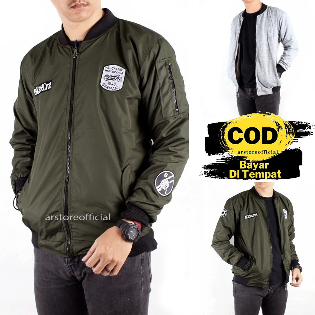 Jaket Bomber Bolak Balik PATH /Jaket Bomber Pria