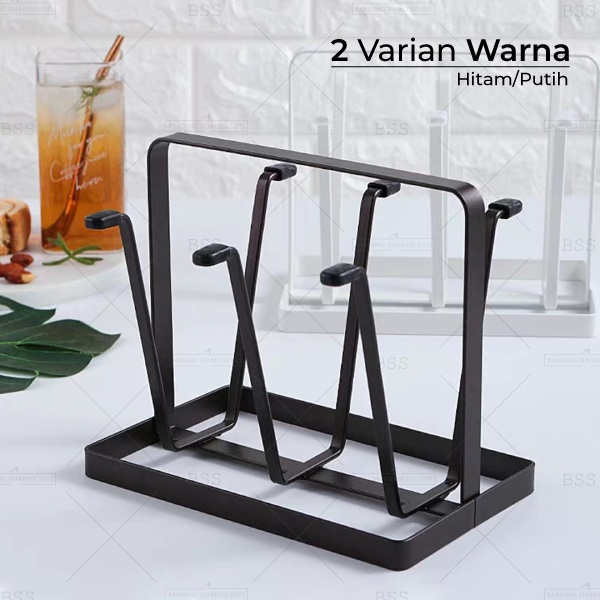 Rak Gelas Minimalis Tempat Cangkir Rak Dapur Organizer Cup Holder 6 Slot