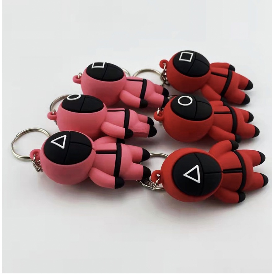 Gantungan Kunci Anime Squid Game Home Decor Key Rings Key Chains Car Accessories Pendant Keychain Props Gift Hanging Ornaments
