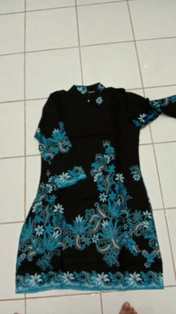 Terlaris Serut Genes Jelita Tunic Navbor Yelbor Whitbor Creambor Tunik Batik Modern Hrb030 D