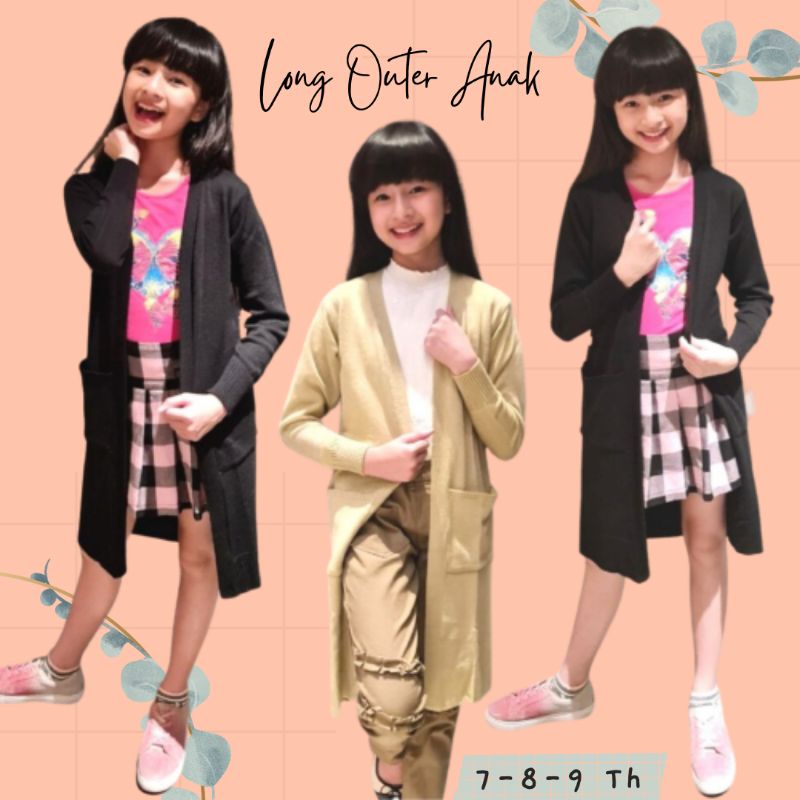 CARDIGAN COUPLE RAJUT ANAK DAN IBU/LONG OUTER RAJUT ANAK 7 8 9 TAHUN /BAJU RAJUT ANAK