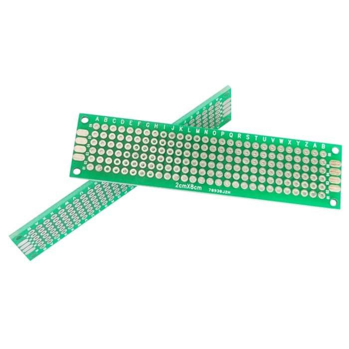 

PCB Dot Matrix lubang Double Layer Through Hole 2x8 cm FR4 Protoboard