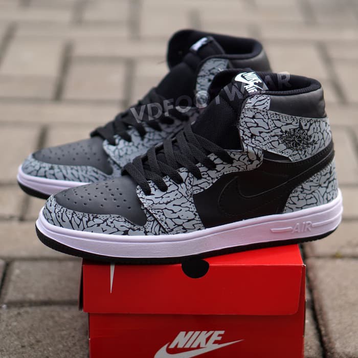 air jordan 1 retro high black elephant print