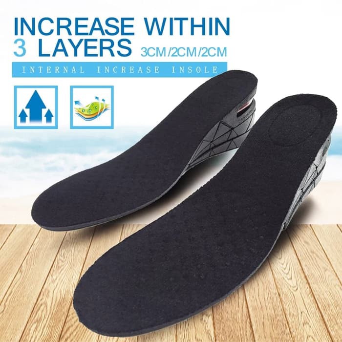 3 Layer sol peninggi badan insole sepatu penambah tinggi badan 7CM