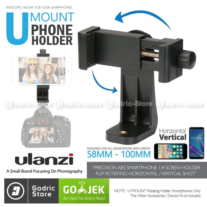 HOLDER TRIPOD HP AMAN DAN  TIDAK MERUSAK  HP  Horizontal Vertical 360 Smartphone HP