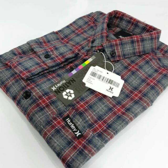 Kemeja flanel hurley