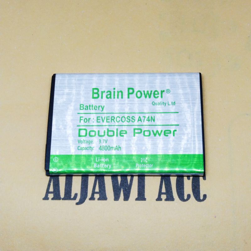 Double Power- Batre Baterai Battery Evercoss A74N Brain Power