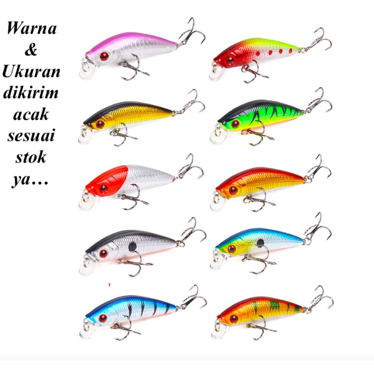 UMPAN IKAN PALSU MINNOW  6cm MIRIP IKAN ASLI