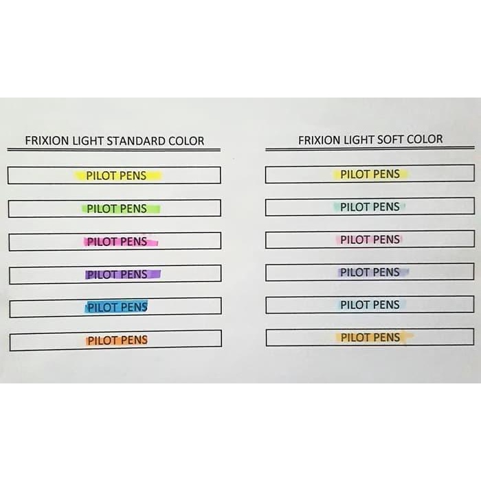 

PILOT FRIXION LIGHT SET 6 / HIGHLIGHTER FRIXION SFL-60SL-6C