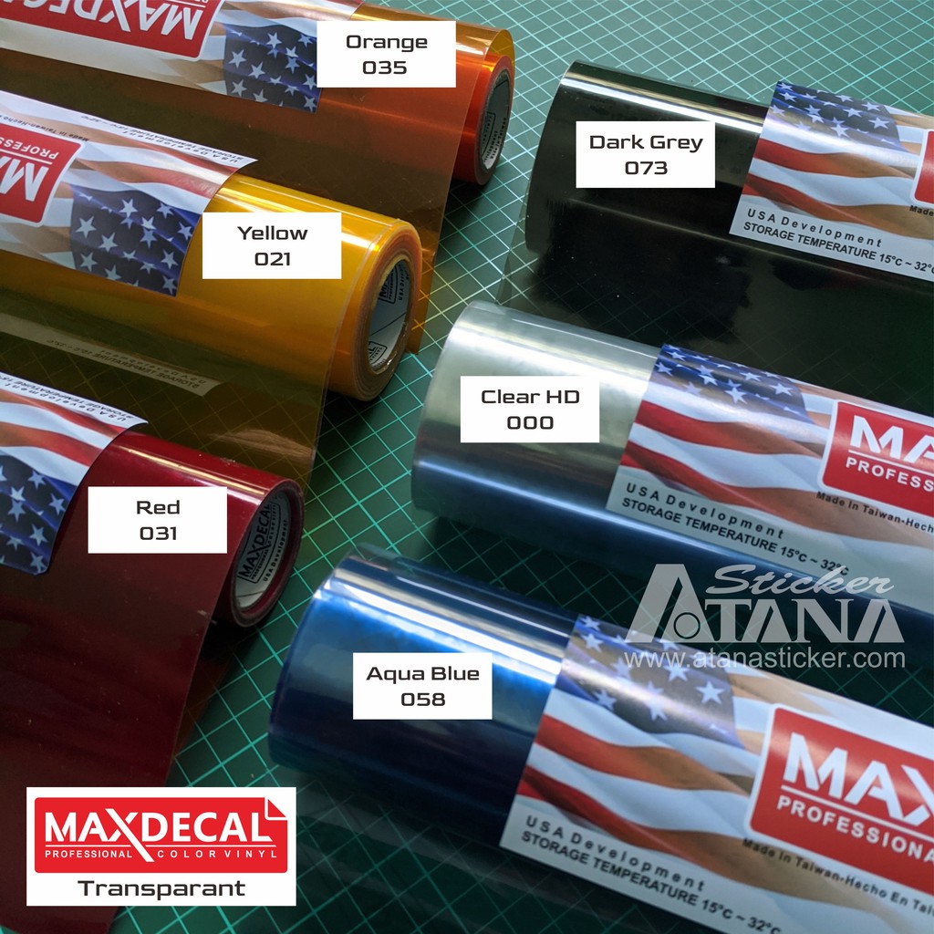 Max Decal Skotlet Transparant Scotlet Tembus Stiker Transparent Sticker Bening Vinyl Motor Mobil