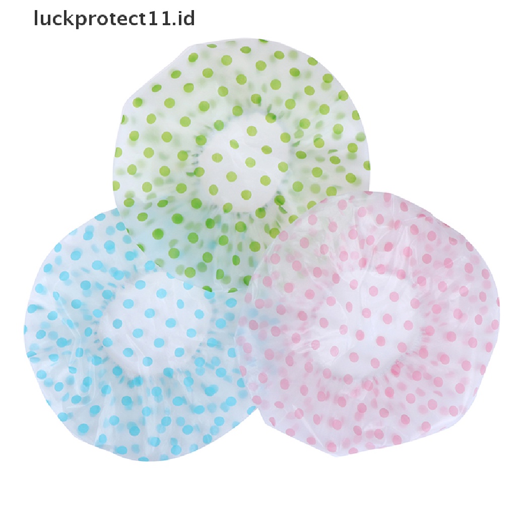 //HG&amp;ID// Adult Shower Cap Plastic Waterproof Reusable Hair Bath Hat Shower Care .