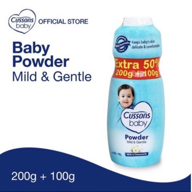 Cussons Baby Powder 200g + 100gr - Bedak Tabur Bayi