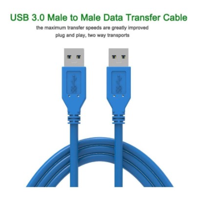 Cable usb-a 3.0 nyk 1.5m am-am extender 5Gbps sync power - Kabel usb3.0 male-male 1.5 meter