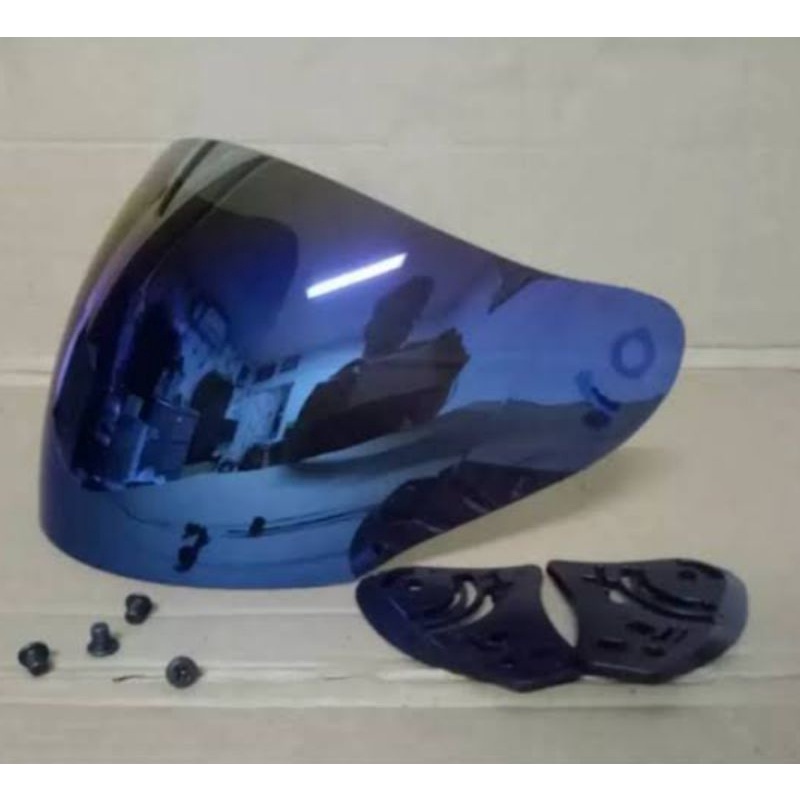 KACA VISOR HELM KYT DJ MARU WARNA BIRU ORIGINAL CLEAR /VISOR DJ MARU WARNA BIRU ORIGINAL HALF FACE