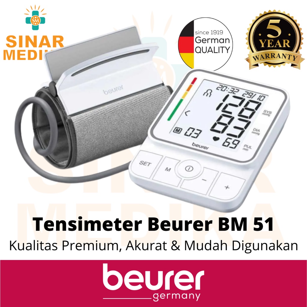 TENSIMETER BEURER BM 51 DIGITAL . ALAT PENGUKUR TEKANAN DARAH BEURER BM 51 BUATAN JERMAN