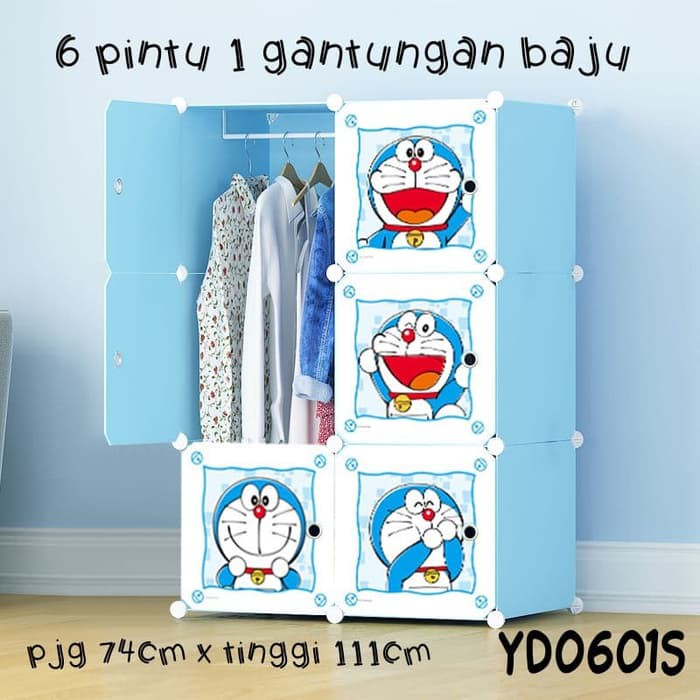  Lemari  Baju Portable Bongkar Pasang Motif Modern Kekinian 
