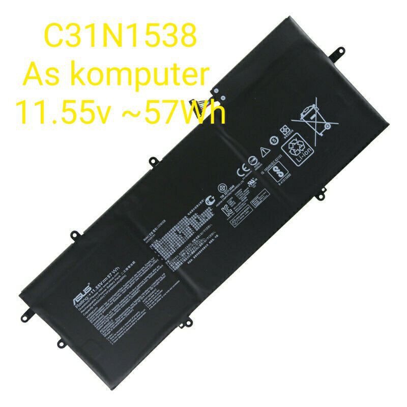 Baterai Battrey ASUS ZenBook Flip Q324ua Ux360ua Ux360uak C31N1538 0B200-02080000 11.55V 57WH