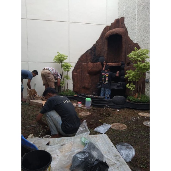 DECORASI PEMBUATAN TAMAN KOLAM GUA BUNDA MARIA (COD)