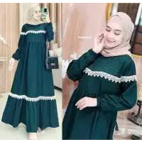 gamis wanita muslimah terbaru dan terlaris 2021 Sandrina Dress/L/XXL/KEKINIAN/GAMIS WANITA/TERLARIS/TERMURAH/TERBARU