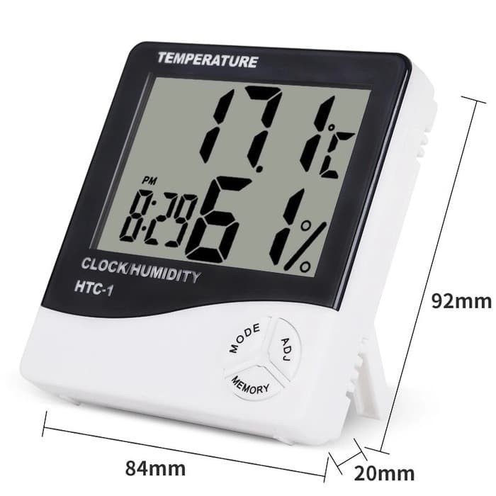 TERMOMETER HYGROMETER RUANG DIGITAL JAM THERMOMETER IN OUT HTC-1 HYGROMETER RUANGAN