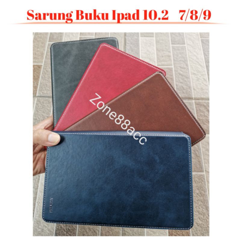 Sarung Buku Ipad 10.2 Ipad 7 Ipad 8 Ipad 9 Leather Case Flip Cover Casing Folio Book Softcase Silicon Pelindung Dompet smart tempat Pen slot kartu