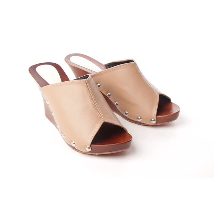 Arunni/Sandal wanita/ sandal wedges kayu
