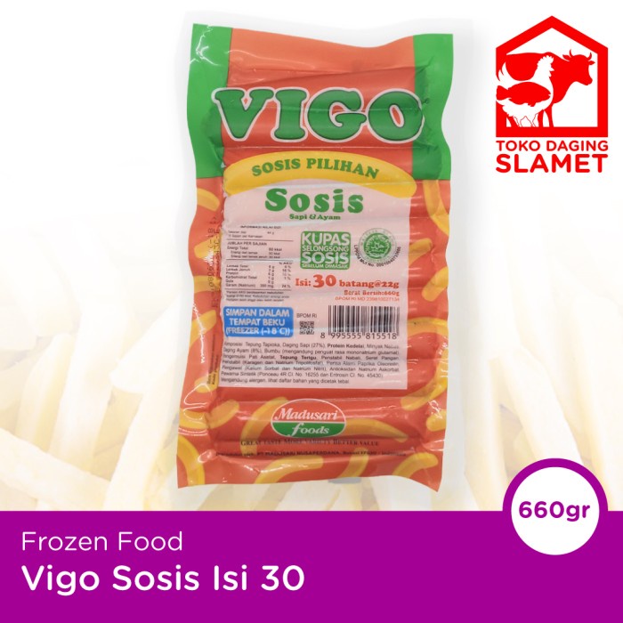 

Vigo Sosis Kombinasi Sapi Ayam Isi 30