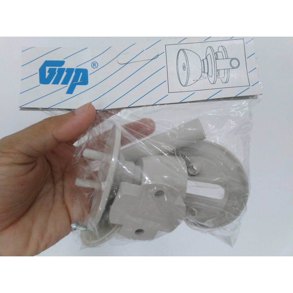 Gagang tarikan handle pintu kamar mandi wc PVC + kunci slot