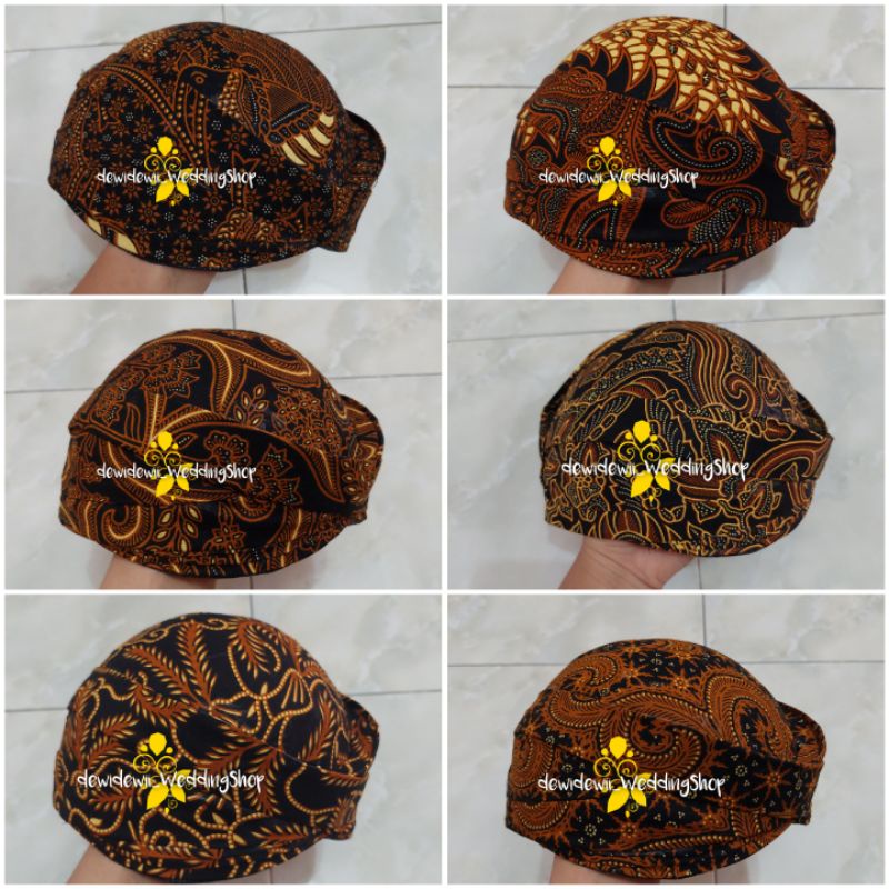 Blangkon Solo - Motif Baru, Warna dasar Coklat