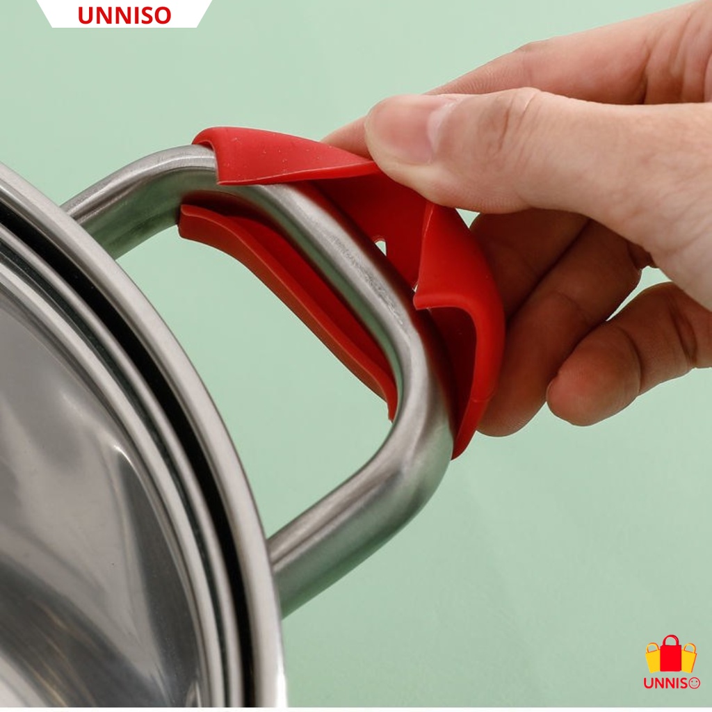 UNNISO - Silicone Steamer Pot Cover Handle Penutup Anti Panas