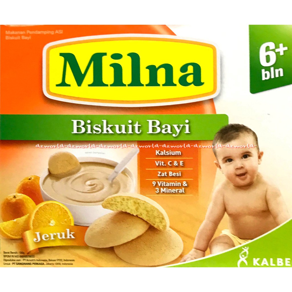 Milna Biskuit Bayi Instan Rasa Jeruk Biskuit Rasa Orange 130gr