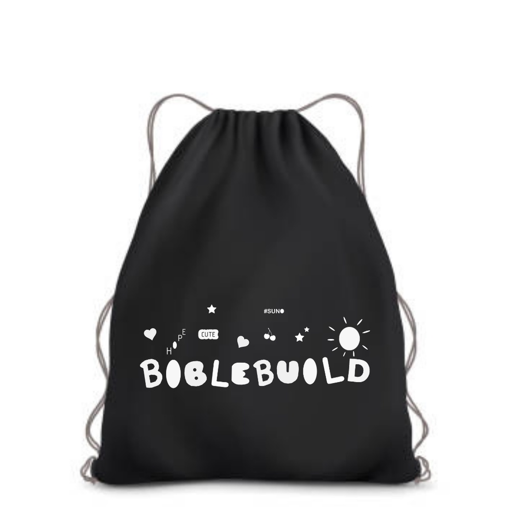 Totebag / Stringbag Ransel Serut Drawstring Tulisan Biblebuild Raikantopeni Thailand Merchandise Actor