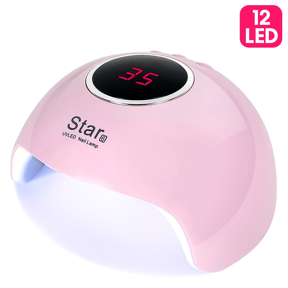 ROHWXY Pengering Kutek Kuku UV LED Nail Dryer 36W - Pink