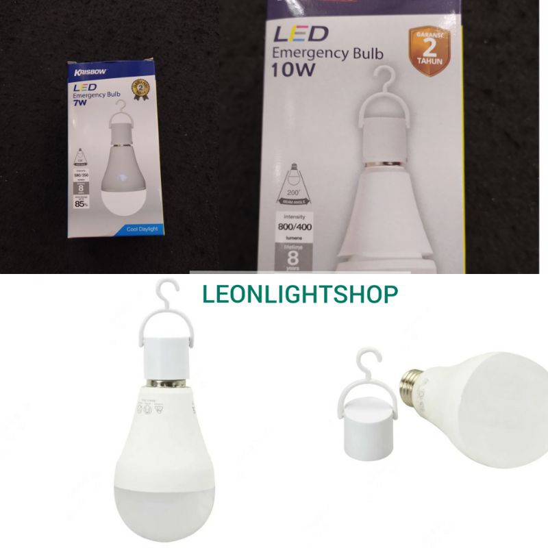 KRISBOW BOHLAM LAMPU EMERGENCY E-27 7&amp;10WATT/ACE LAMPU DARURAT BOHLAM/LAMPU KAMPING/LAMPU BOHLAM LED