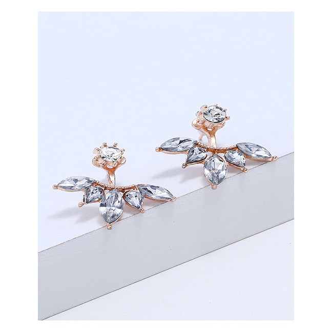 LRC Anting Tusuk Fashion Openwork Lotus Stud Earrings F5841X