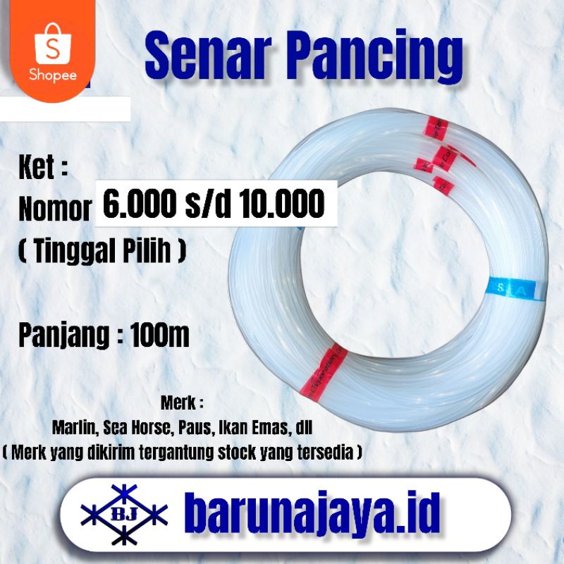 10Roll Senar Pancing - Senar Layangan - Senar Potong Rumput No. 6000 s/d 10000