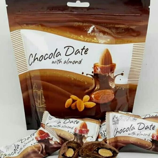 

Ready Stock Coklat Kurma Isi Almond/Chocola Date With Almond 200Gr